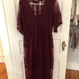 Pink blush maternity dress